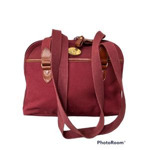 Etienne Aigner Canvas Bag Travel Bag Vintage Very Good Condition Red